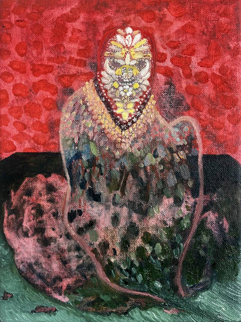 mrak (HR) dunkel, 24x18cm, Öl auf Baumwolle, 2025