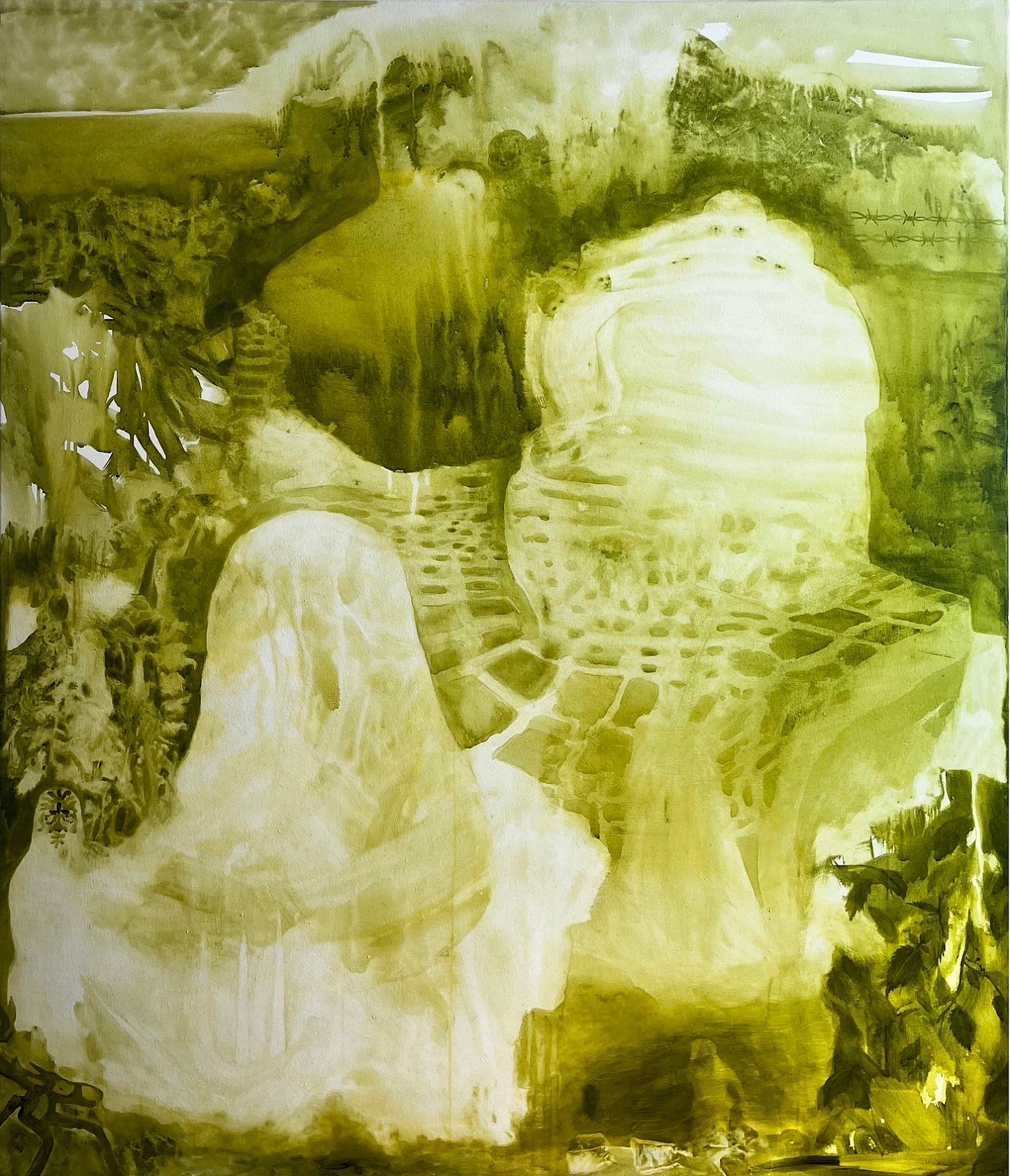 1. Our Raw Heart, 140x120 cm, Acryl auf Baumwolle, 2025